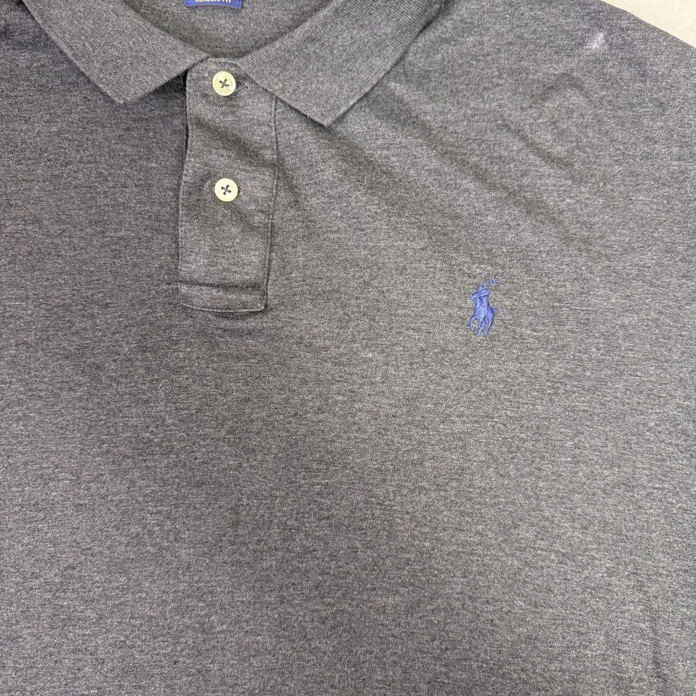 Polo Ralph Lauren XXL Gray Andover Heather Classic Fit Short Sleeve Polo Shirt - Picture 3 of 8